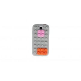 Protective Bricks Style Silicone Back Case for Samsung Galaxy S4 / i9500 (Grey)